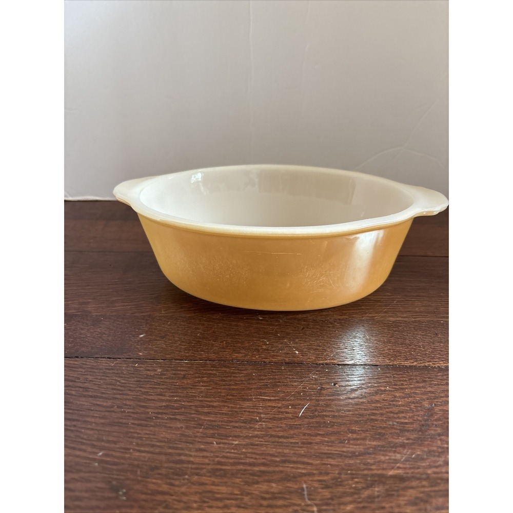 Vintage Anchor Hocking Fire King Casserole Dish Peach Lustre 1-1/2 Quart USA
